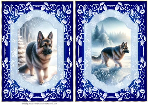 2 Blue winter GSD card fronts 5