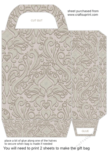 Lace effect gift bag 5