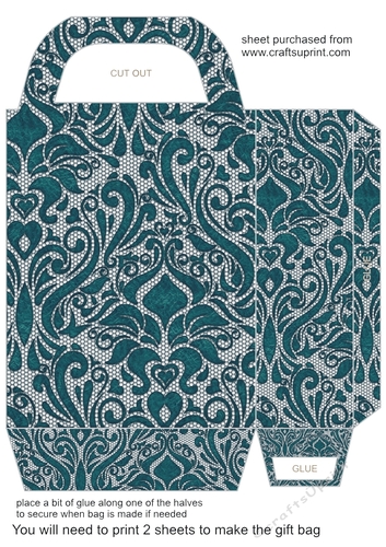 Lace effect gift bag 6