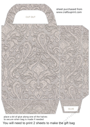 Lace effect gift bag 9