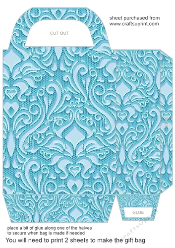 Lace effect gift bag 10
