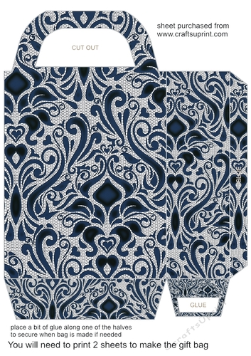 Lace effect gift bag 11