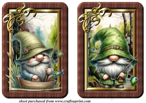 2 Fishing gnome toppers 1