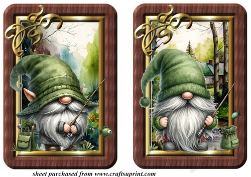 2 Fishing gnome toppers 2