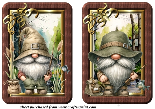 2 Fishing gnome toppers 4