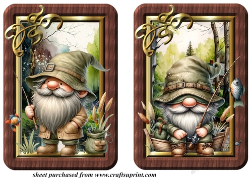2 Fishing gnome toppers 5