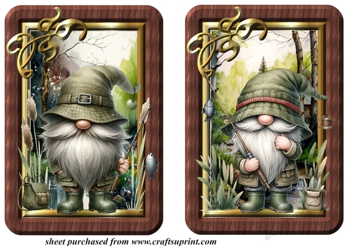 2 Fishing gnome toppers 7