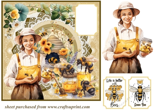 Love bees card front 5