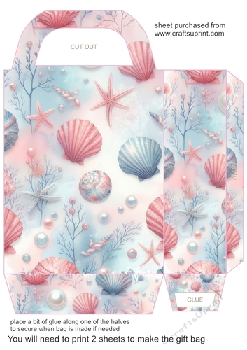Pink pearl and shell gift bag 5