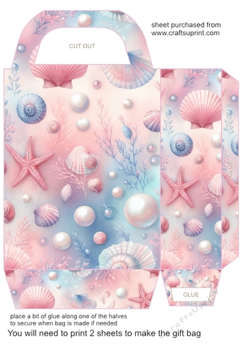 Pink pearl and shell gift bag 7