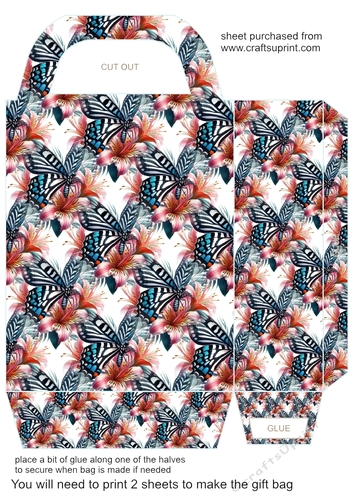 Floral butterfly gift bag 2
