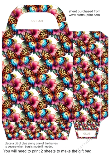 Floral butterfly gift bag 4