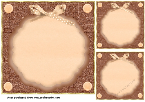3 Chocolate card front/topper blanks