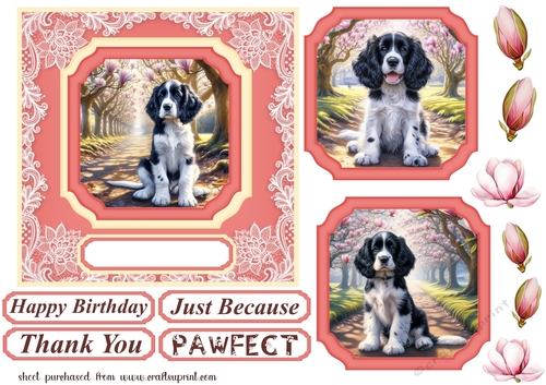 Magnolia pup card front 8
