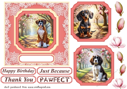 Magnolia pup card front 10