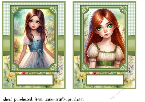 2 Garden girl card fronts(7x5 aprox) 3