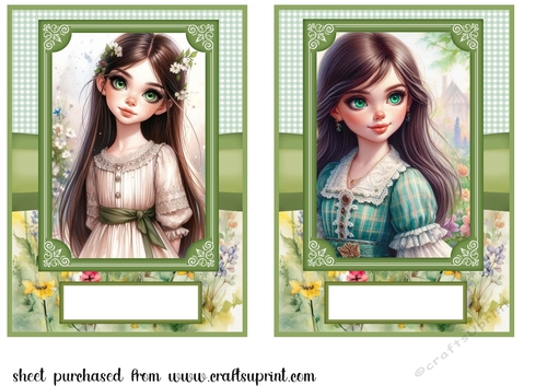 2 Garden girl card fronts(7x5 aprox) 5