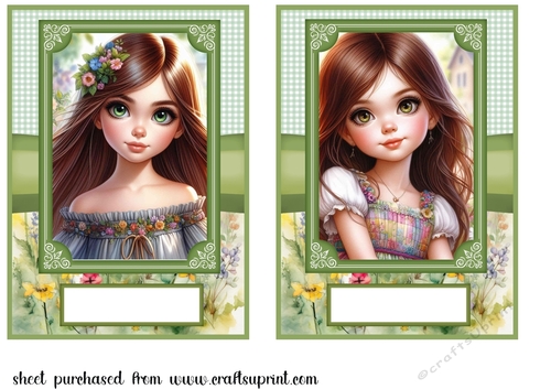 2 Garden girl card fronts(7x5 aprox) 6
