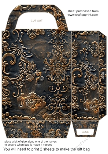 Leather and lace gift bag 1