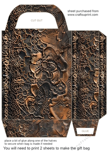 Leather and lace gift bag 2