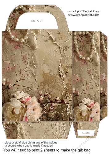 Leather and lace gift bag 3