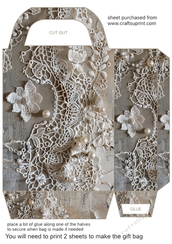 Leather and lace gift bag 4