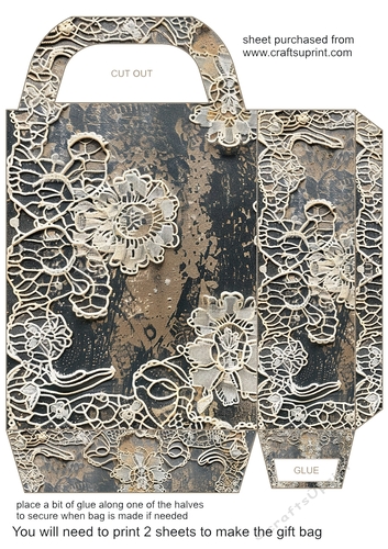 Leather and lace gift bag 7