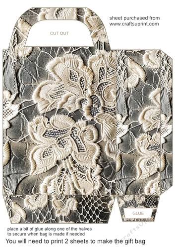Leather and lace gift bag 8