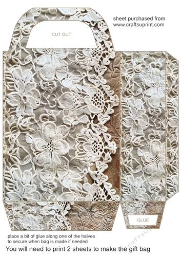 Leather and lace gift bag 9