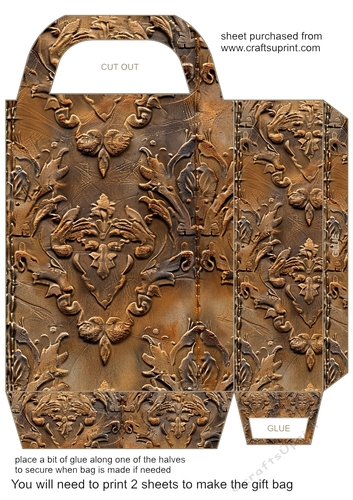 Leather and lace gift bag 10