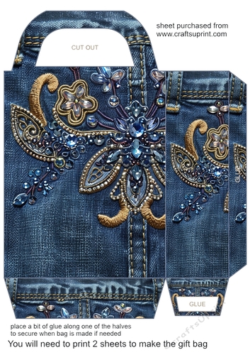Western denim gift bag 1