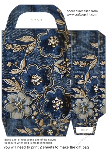 Western denim gift bag 2