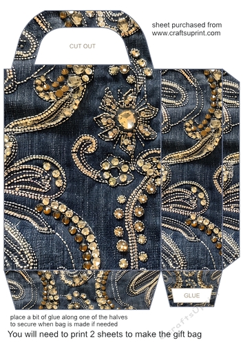 Western denim gift bag 3