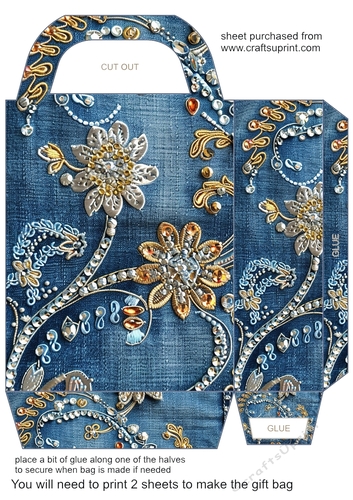 Western denim gift bag 4
