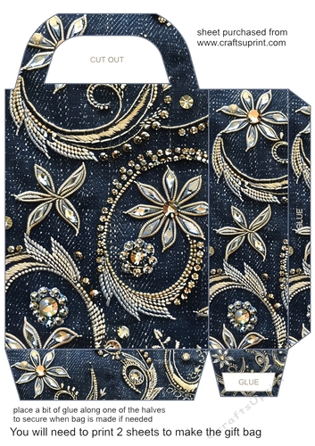 Western denim gift bag 5