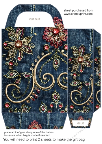 Western denim gift bag 6