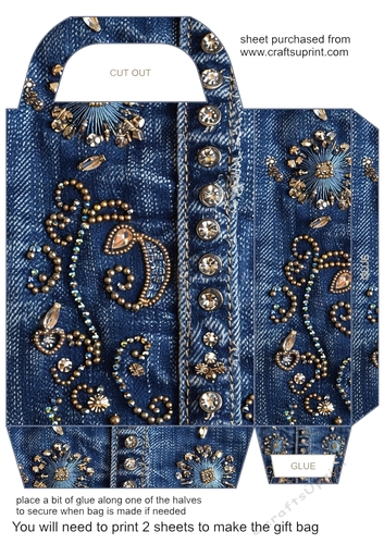 Western denim gift bag 8