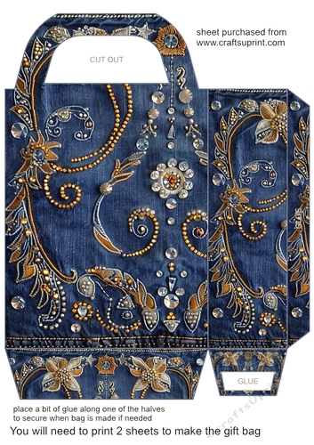 Western denim gift bag 9