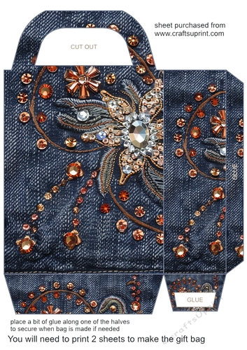 Western denim gift bag 10