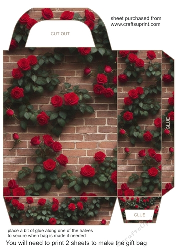 Floral brick wall gift bag 1