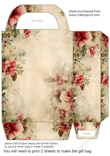 Christmas floral gift bag (n) 1