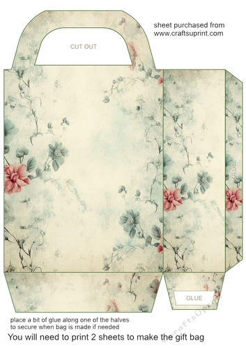 Christmas floral gift bag (n) 2