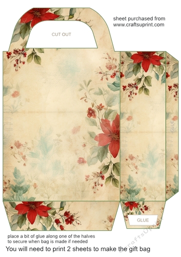 Christmas floral gift bag (n) 4