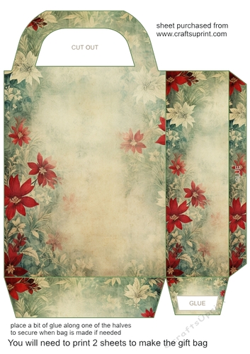 Christmas floral gift bag (n) 5
