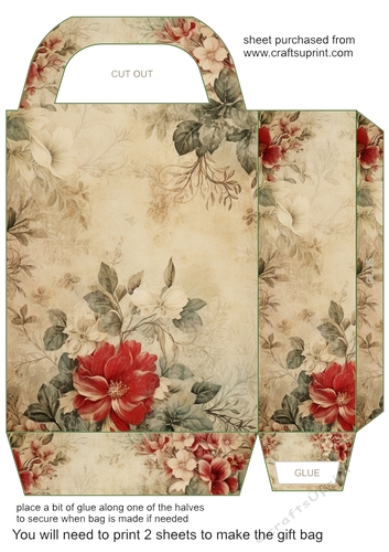 Christmas floral gift bag (n) 6