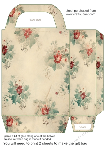 Christmas floral gift bag (n) 7