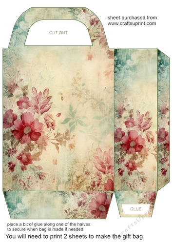 Christmas floral gift bag (n) 8