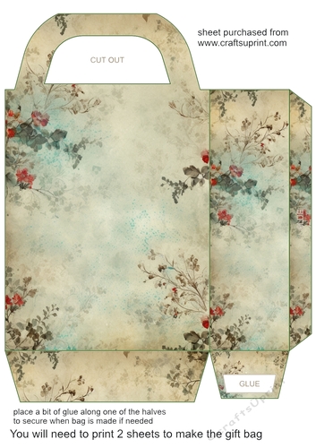 Christmas floral gift bag (n) 10