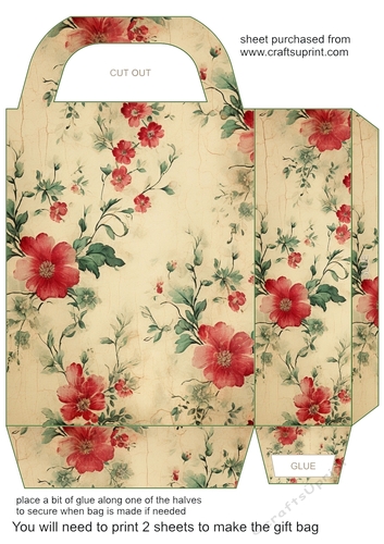 Christmas floral gift bag (n) 11