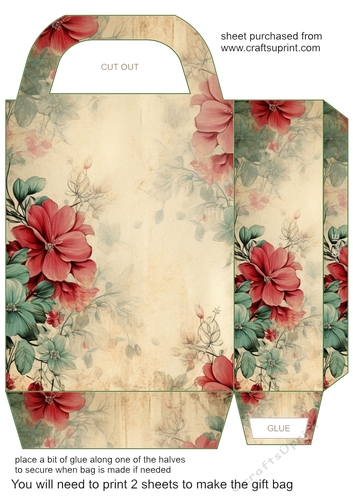 Christmas floral gift bag (n) 14